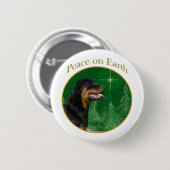 Badge Rond 5 Cm Paix Rottweiler (Devant & derrière)