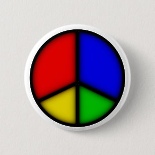 Badge Rond 5 Cm paix simple