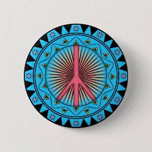 Badge Rond 5 Cm Paix ~ Soleil