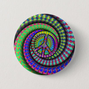 Badge Rond 5 Cm paix-spirale