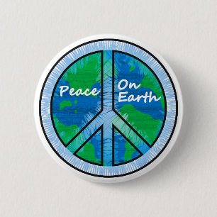 Badge Rond 5 Cm Paix sur terre