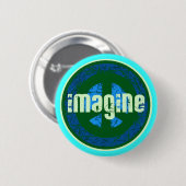 Badge Rond 5 Cm Paix sur terre (Devant & derrière)