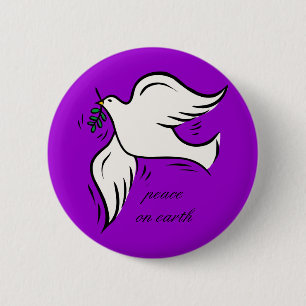 Badge Rond 5 Cm Paix sur Terre