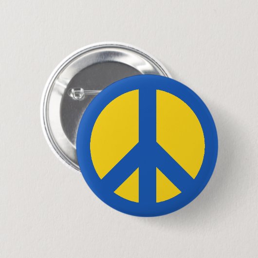 Badge Rond 5 Cm Paix Ukraine (Devant & derrière)