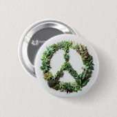 Badge Rond 5 Cm Paix verte (Devant & derrière)