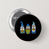 Badge Rond 5 Cm Pajamas Hanoukka Minorah Gnomes Juifs Chanukah (Devant & derrière)