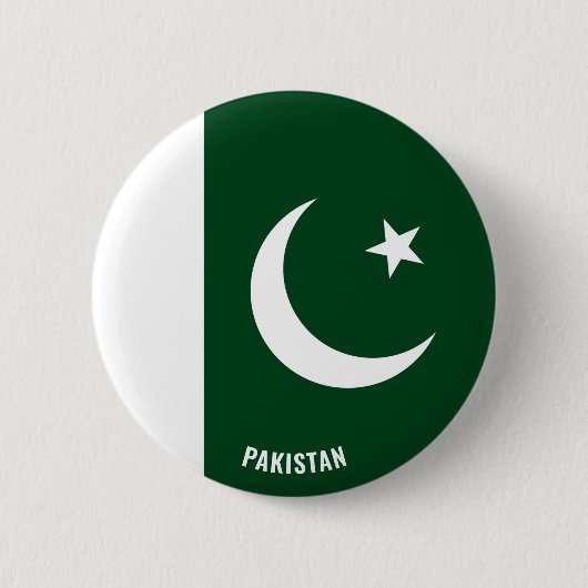 Badge Rond 5 Cm Pakistan Drapeau mignon Patriotique (Devant)