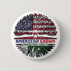 Badge Rond 5 Cm Pakistan Pakistan Pakistan États-Unis États-Unis