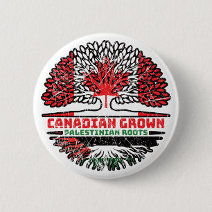 Badge Rond 5 Cm Palestine Canadian Canada Arbre Racines