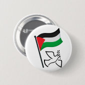 Badge Rond 5 Cm Palestine Drapeau du Canada (anglais seulement) |  (Devant & derrière)