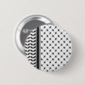 Badge Rond 5 Cm Palestine Keffiyeh Motif Scarf (Devant & derrière)