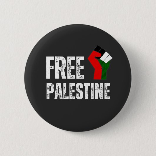 Badge Rond 5 Cm PALESTINE LIBRE drapeau de la palestine (Devant)