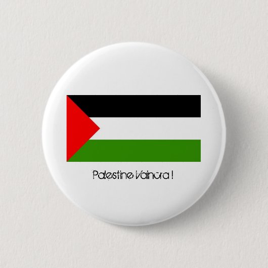 Badge Rond 5 Cm Palestine Vaincra ! (Devant)