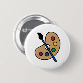 Badge Rond 5 Cm Palette Artistes (Devant & derrière)
