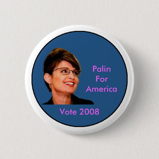 Badge Rond 5 Cm Palin pour l'Amérique (Devant)