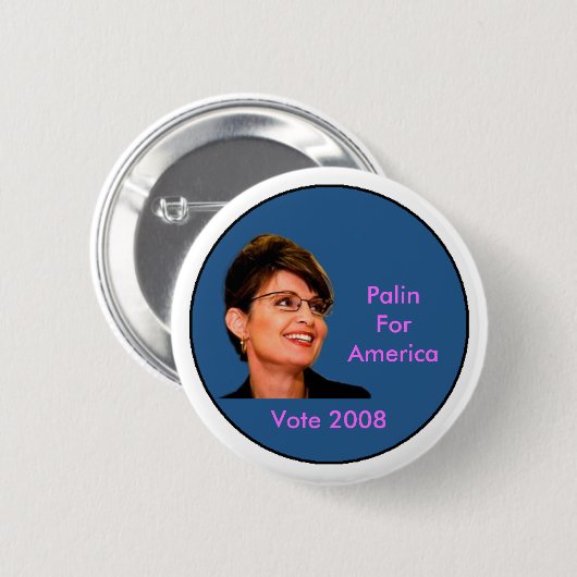 Badge Rond 5 Cm Palin pour l'Amérique (Devant & derrière)