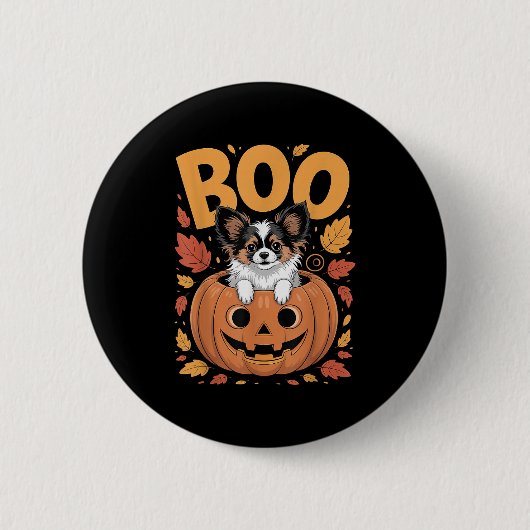 Badge Rond 5 Cm Pallon Costume On Pumpkin Halloween Pallon  (Devant)