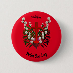 Badge Rond 5 Cm Palm Sunday A Christian Holy Day 6 Cm Round Badge