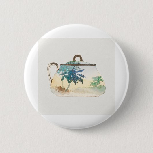 Badge Rond 5 Cm Palm Tree Sugar Bowl par Noritake Factory (Devant)