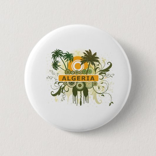 Badge Rond 5 Cm Palmier Algérie (Devant)