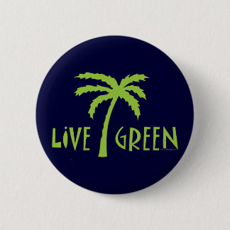 Badge Rond 5 Cm Palmier vert en direct De l'environnement