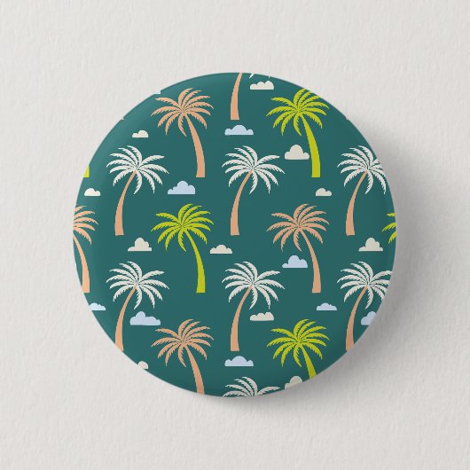 Badge Rond 5 Cm Palmiers (Devant)