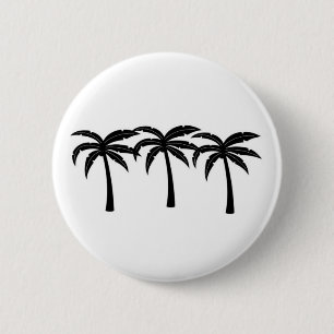 Badge Rond 5 Cm Palmiers tropicaux