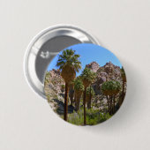 Badge Rond 5 Cm Palms perdus Oasis I au parc national de Joshua Tr (Devant & derrière)