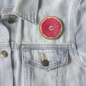 Badge Rond 5 Cm Pamplemousse rouge juteux (En situation)