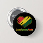 Badge Rond 5 Cm Pan African Heart (Devant & derrière)