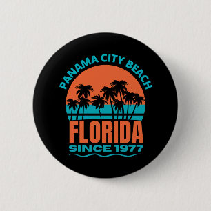 Badge Rond 5 Cm Panama City Beach Floride