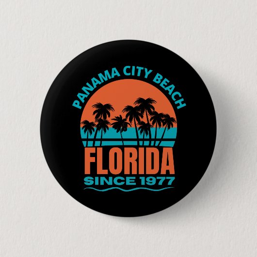 Badge Rond 5 Cm Panama City Beach Floride (Devant)