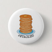 Badge Rond 5 Cm Pancakes Pancakes Clipart Pancake À Pile Complète (Devant)