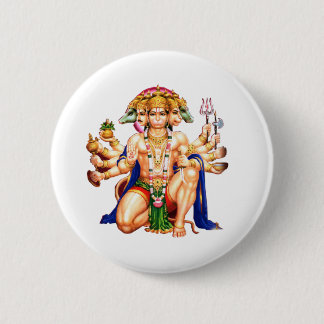 Badge Rond 5 Cm Panchmukhi Hanuman ji