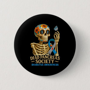 Badge Rond 5 Cm Pancréas Morts Société Diabète Journée de sensibil