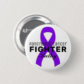 Badge Rond 5 Cm Pancreatic Cancer Ribbon White Button (Devant & derrière)