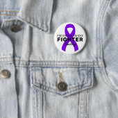 Badge Rond 5 Cm Pancreatic Cancer Ribbon White Button (En situation)