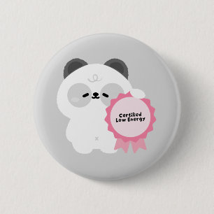 Badge Rond 5 Cm Panda à faible énergie certifié