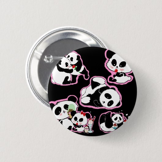 Badge Rond 5 Cm Panda Baby (Devant & derrière)