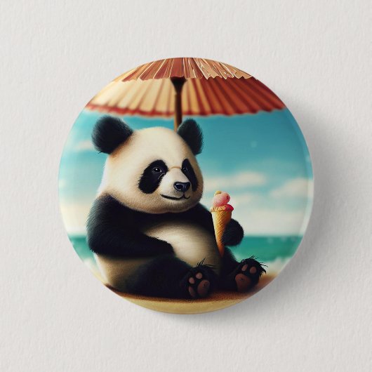 Badge Rond 5 Cm Panda Bears (Devant)