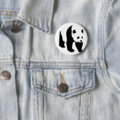 Badge Rond 5 Cm Panda ! ! Bouton (En situation)
