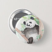 Badge Rond 5 Cm Panda, bouton de conception Hangout (Devant & derrière)
