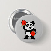 Badge Rond 5 Cm Panda de boxe fine (Devant & derrière)