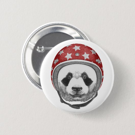 Badge Rond 5 Cm Panda de casse-cou (Devant & derrière)