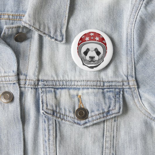 Badge Rond 5 Cm Panda de casse-cou (En situation)