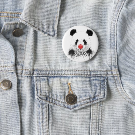Badge Rond 5 Cm Panda de clown (En situation)