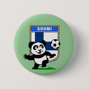 Badge Rond 5 Cm Panda de football finlandais