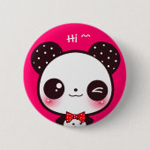 Badge Rond 5 Cm Panda de Kawaii (Devant)