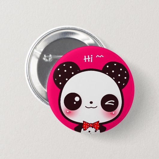 Badge Rond 5 Cm Panda de Kawaii (Devant & derrière)