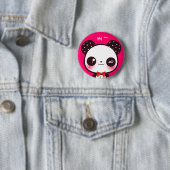 Badge Rond 5 Cm Panda de Kawaii (En situation)